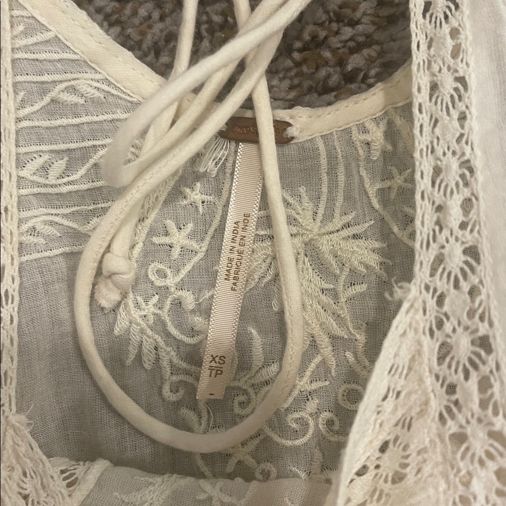 Free people lace cotton women top size XS - Picture 4 of 6